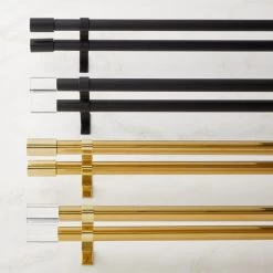 Porter Matte Black Double Curtain Rod 28"-48"x1.25" 6 Porter Matte Black Double Curtain Rod 28"-48"x1.25" -Chic Living Shop PorterDblRod48d88inGrpFHF22