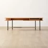 Portofino Cerused White Oak Wood Desk -Chic Living Shop PortofinoCerusedOakDeskSHF22