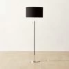 Prix Leather And Polished Nickel Floor Lamp