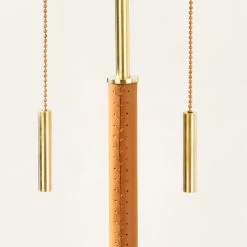 Prix Leather And Polished Brass Floor Lamp -Chic Living Shop PrixBrnLthrFloorLampAVSHS23