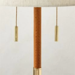 Prix Leather And Polished Brass Table Lamp -Chic Living Shop PrixBrnLthrTableLampAVSHS23