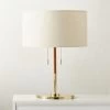 Prix Leather And Polished Brass Table Lamp -Chic Living Shop PrixBrnLthrTableLampSHS23