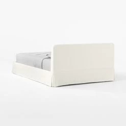 Pullover Slipcover Queen Sateen Queen Bed -Chic Living Shop PulloverPleatSateenQBed3QBSSS21