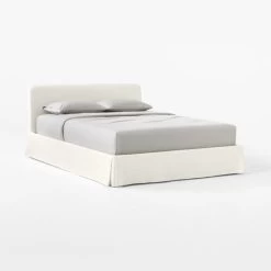 Pullover Slipcover Queen Sateen Queen Bed -Chic Living Shop PulloverPleatSateenQBed3QSSS21