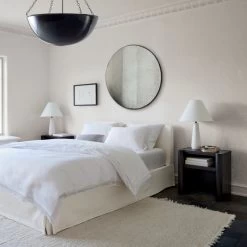 Pullover Slipcover Queen Sateen Queen Bed -Chic Living Shop PulloverPleatSateenQueenBedMr21