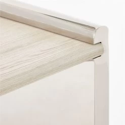 Raggio Stainless Steel Desk With White Wood Top 13 Raggio Stainless Steel Desk With White Wood Top -Chic Living Shop RaggioPolishedSSDeskAVSSF22