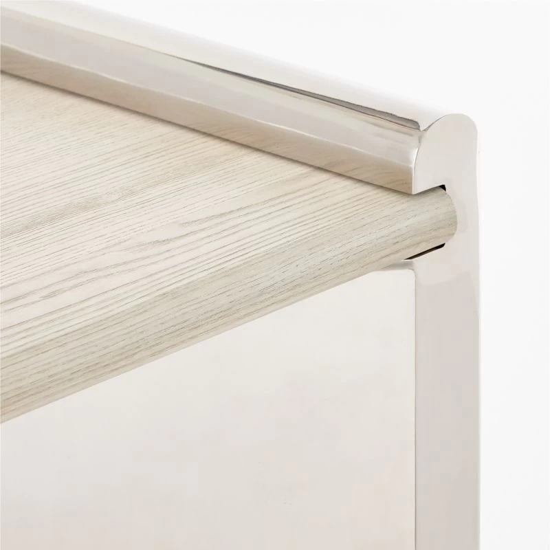 Raggio Stainless Steel Desk With White Wood Top 8 Raggio Stainless Steel Desk With White Wood Top - Image 6