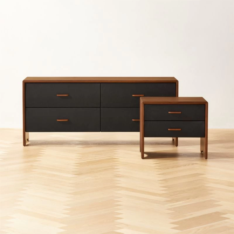 Ralston Low 4-Drawer Wood Dresser 4 Ralston Low 4-Drawer Wood Dresser - Image 2