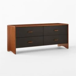 Ralston Low 4-Drawer Wood Dresser 13 Ralston Low 4-Drawer Wood Dresser -Chic Living Shop RalstonWltNLthLowDrssr3QSSS23