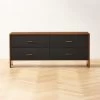 Ralston Low 4-Drawer Wood Dresser 1 Ralston Low 4-Drawer Wood Dresser -Chic Living Shop RalstonWltNLthLowDrssrSHS23