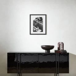 'Ray Charles Playing Chess' Photographic Print In Black Frame 17.75''x21.75'' -Chic Living Shop RayCharlesChessBF17p5x21p5SHS23 3D