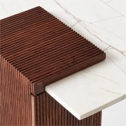 Reach White Marble-Top Desk -Chic Living Shop ReachMarbleNAshDeskAVSSS23