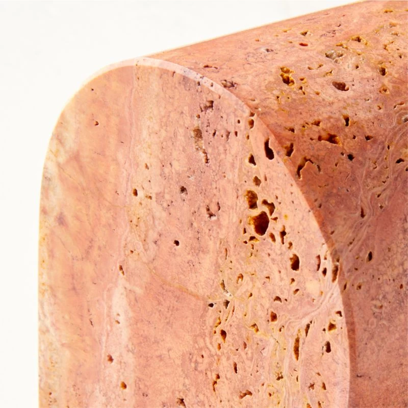 Red Travertine Arched Bookend 5 Red Travertine Arched Bookend - Image 3