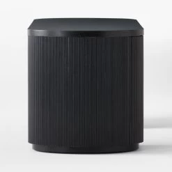 Reid Oval Black Wood Storage Desk -Chic Living Shop ReidEbonizedDeskSDSSS23