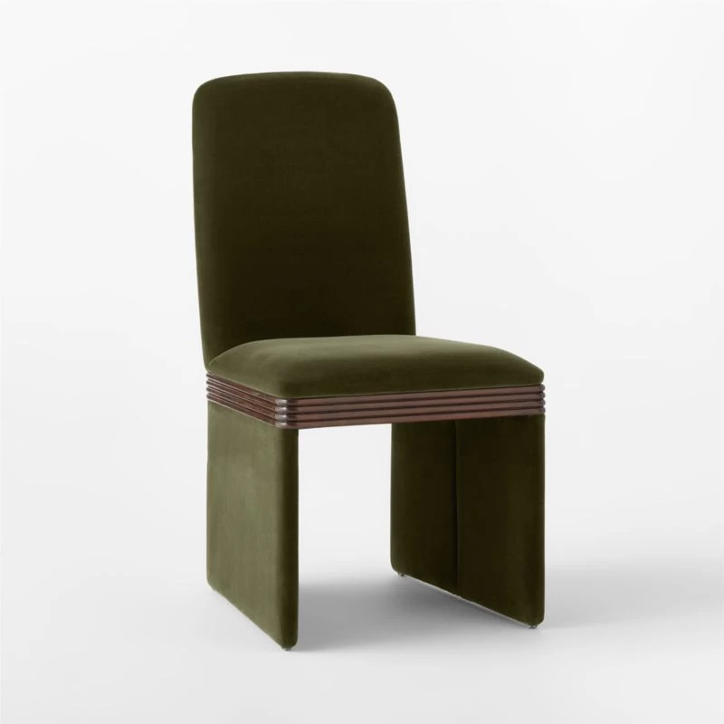 Rhodes Green Upholstered Velvet Dining Chair Set Of 4 6 Rhodes Green Upholstered Velvet Dining Chair Set Of 4 - Image 4