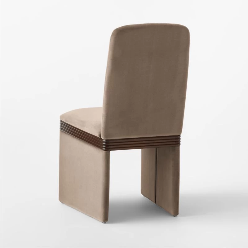 Rhodes Taupe Upholstered Velvet Dining Chair 9 Rhodes Taupe Upholstered Velvet Dining Chair - Image 7