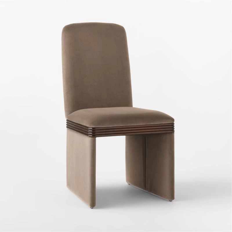 Rhodes Taupe Upholstered Velvet Dining Chair 7 Rhodes Taupe Upholstered Velvet Dining Chair - Image 5