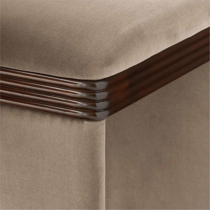 Rhodes Taupe Upholstered Velvet Dining Chair 10 Rhodes Taupe Upholstered Velvet Dining Chair - Image 8