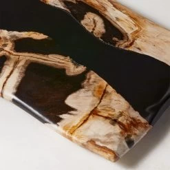 Ring Rectangular Petrified Wood And Resin Serving Platter -Chic Living Shop RingPtrfdWdNRsnRectSrvrAV2SHF23