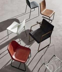 Chiaro Clear Chair Nickel Set Of 4 -Chic Living Shop RoadhouseSaddleLEatherChairJN20