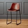 Roadhouse Saddle Leather Counter Stool -Chic Living Shop RoadhouseSaddleLthrCntrStl24SHF16 1x1