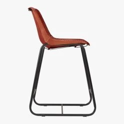 Roadhouse Saddle Leather Counter Stool -Chic Living Shop RoadhsLthr24inCntrStlSdF14