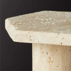 Roca Travertine Pillar Candle Stands -Chic Living Shop RocaTrvrtnCandleStandLgAVSHF21