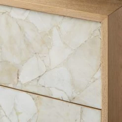 Rocca 2-Drawer Agate And White Oak Wood Nightstand -Chic Living Shop RoccaStnDrwrNightstandAVSSF22
