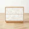 Rocca 2-Drawer Agate And White Oak Wood Nightstand -Chic Living Shop RoccaStnDrwrNightstandSHF22