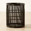 Ronan Black Bamboo Storage Basket Small 1 Ronan Black Bamboo Storage Basket Small -Chic Living Shop RonanBlkBasketWHndlsSmSHF22