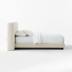 Rorke Ivory White Upholstered Queen Bed -Chic Living Shop RorkeIvoryQBedSDSSS23