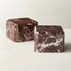 Rosa Levanto Emerald Cut Marble Box -Chic Living Shop RosaLevantoEmeraldCutBoxAV3SHS22