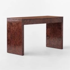 Runway 2-Drawer Burl Wood Desk -Chic Living Shop RunwayBurlwoodDesk3QSSF21