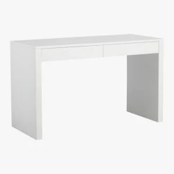 Runway 2-Drawer White Lacquered Wood Desk -Chic Living Shop RunwayDesk3QF15