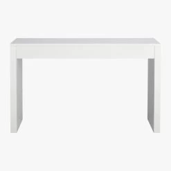 Runway 2-Drawer White Lacquered Wood Desk -Chic Living Shop RunwayDeskBackF15