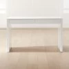 Runway 2-Drawer White Lacquered Wood Desk