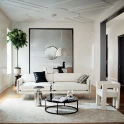 Stature Ivory Dining Armchair -Chic Living Shop RykerWhiteVelvetSofaMR21