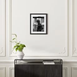 'Bob Dylan, 1966' Photographic Print In Black Frame 17.5"x21.5" -Chic Living Shop SEBobDylanBlk17p5x21p5S21 3D