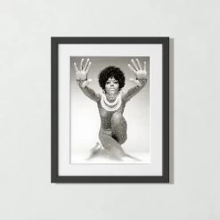 'Diana Ross Reaching Out' Photographic Print In Black Frame 21.5"x17.5"