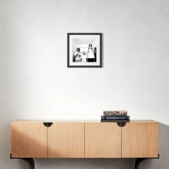 'Nirvana In LA, 1991' Photographic Print In Black Frame 17.5" -Chic Living Shop SENirvanaLABlk17p5x17p5S22 3D