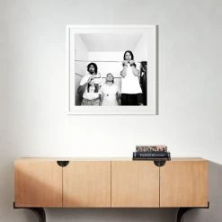 'Nirvana In LA, 1991' Photographic Print In Black Frame 17.5" -Chic Living Shop SENirvanaLAWht35x35S22 3D