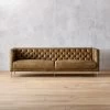 Savile Leather Tufted Sofa -Chic Living Shop SavileSofaLthrSaddleSHF19 1x1