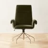 Saviti Olive Velvet Office Chair 2 Saviti Olive Velvet Office Chair -Chic Living Shop SavitiOliveVlvtOffcChairSHF22
