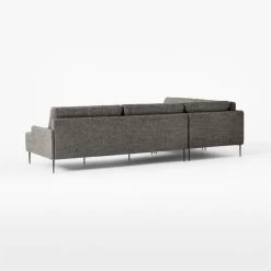 Scalino 3-piece L-Shaped Grey Sectional Sofa With Left Arm Chair -Chic Living Shop ScalinoGryLAChair3PcSect3QBSSF22