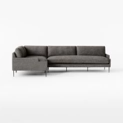 Scalino 3-piece L-Shaped Grey Sectional Sofa With Left Arm Chair -Chic Living Shop ScalinoGryLAChair3PcSectSOSSF22