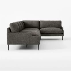 Scalino 4-piece L-Shaped Grey Sectional Sofa With Right Arm Chair -Chic Living Shop ScalinoGryRAChair4PcSectSDSSF22