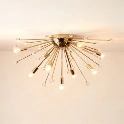 Scoppiare Polished Champagne Flush Mount Light 7 Scoppiare Polished Champagne Flush Mount Light -Chic Living Shop ScoppiareChmpgnFlshMntROF22