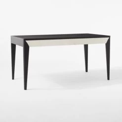 Scuro 2-Drawer Black Oak Wood Desk -Chic Living Shop ScuroDesk3QBSSS22