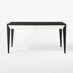 Scuro 2-Drawer Black Oak Wood Desk -Chic Living Shop ScuroDeskSOSSS22