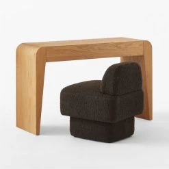 Selena Wood Vanity Table -Chic Living Shop SelenaOakVanityAV2SSS23